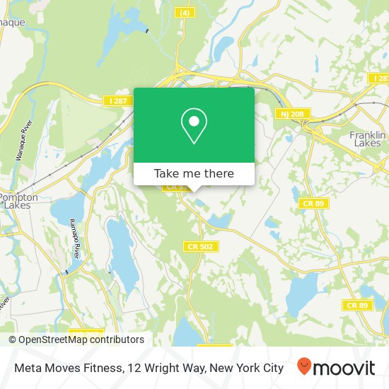Mapa de Meta Moves Fitness, 12 Wright Way
