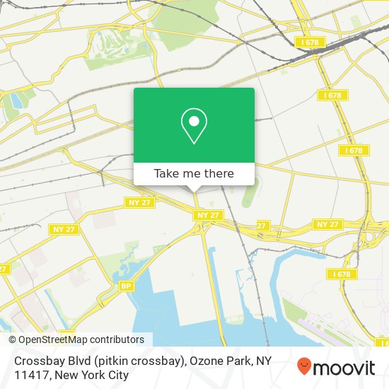 Mapa de Crossbay Blvd (pitkin crossbay), Ozone Park, NY 11417