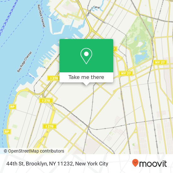 44th St, Brooklyn, NY 11232 map