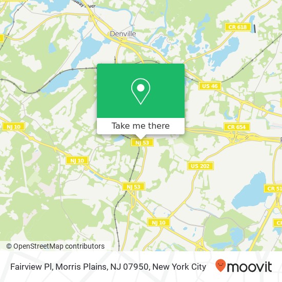 Mapa de Fairview Pl, Morris Plains, NJ 07950