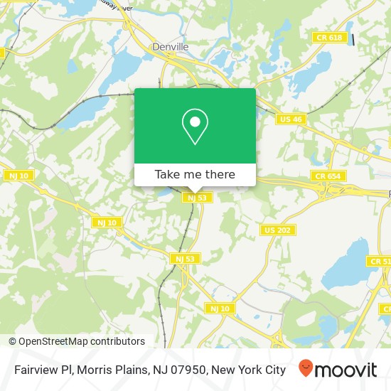 Fairview Pl, Morris Plains, NJ 07950 map