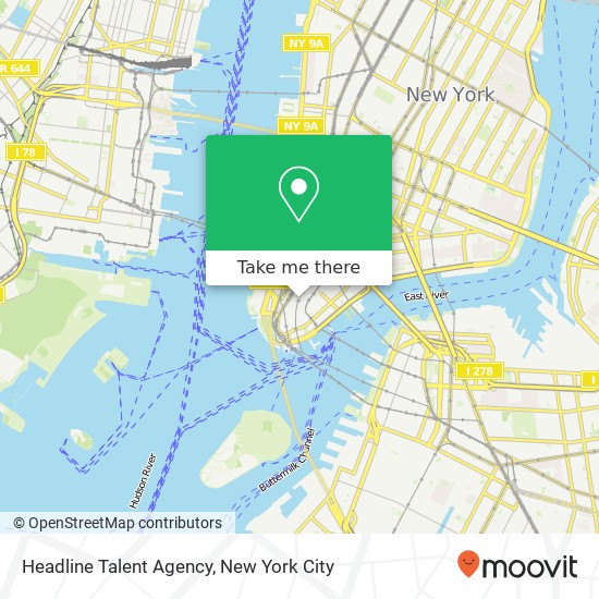 Mapa de Headline Talent Agency