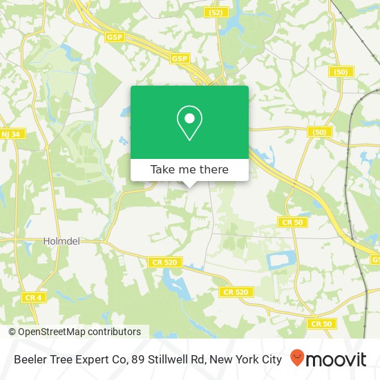 Mapa de Beeler Tree Expert Co, 89 Stillwell Rd