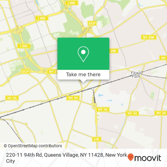 Mapa de 220-11 94th Rd, Queens Village, NY 11428