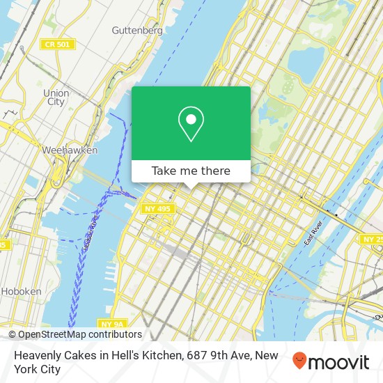 Mapa de Heavenly Cakes in Hell's Kitchen, 687 9th Ave