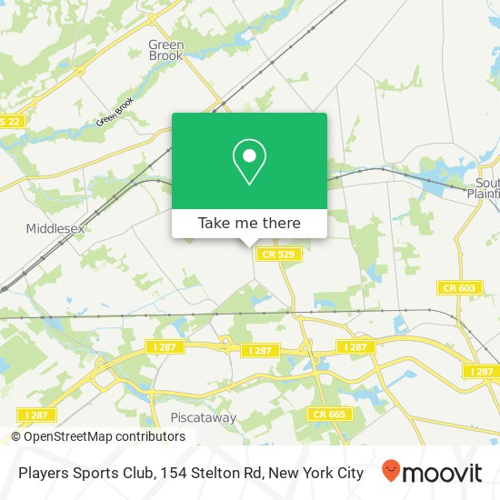 Players Sports Club, 154 Stelton Rd map