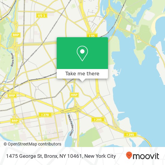 Mapa de 1475 George St, Bronx, NY 10461