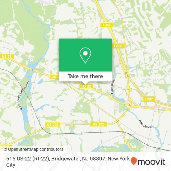 Mapa de 515 US-22 (RT-22), Bridgewater, NJ 08807