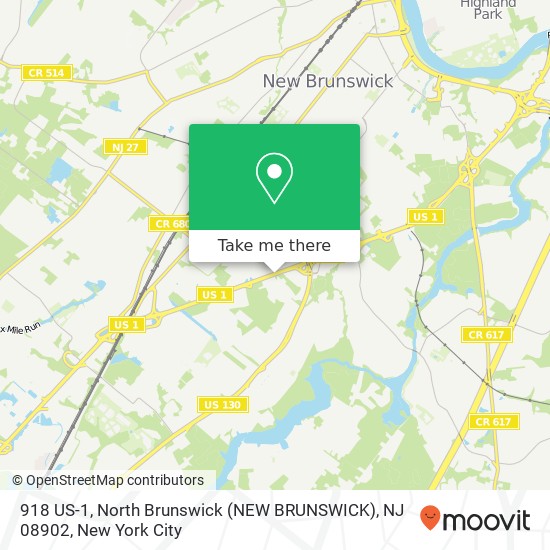 918 US-1, North Brunswick (NEW BRUNSWICK), NJ 08902 map