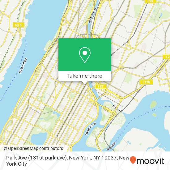 Mapa de Park Ave (131st park ave), New York, NY 10037