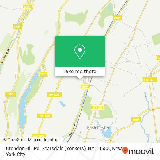 Mapa de Brendon Hill Rd, Scarsdale (Yonkers), NY 10583