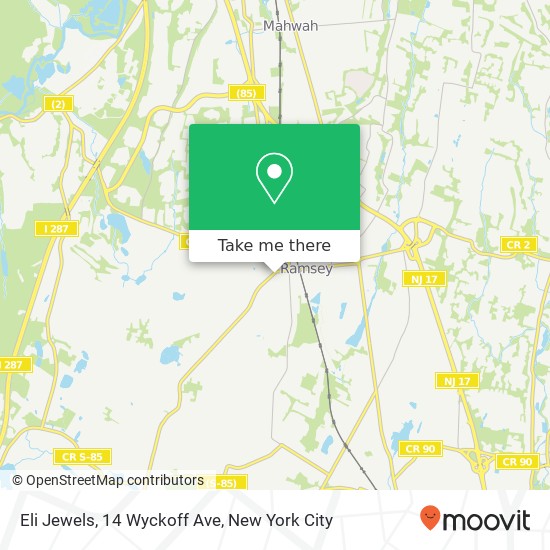 Mapa de Eli Jewels, 14 Wyckoff Ave