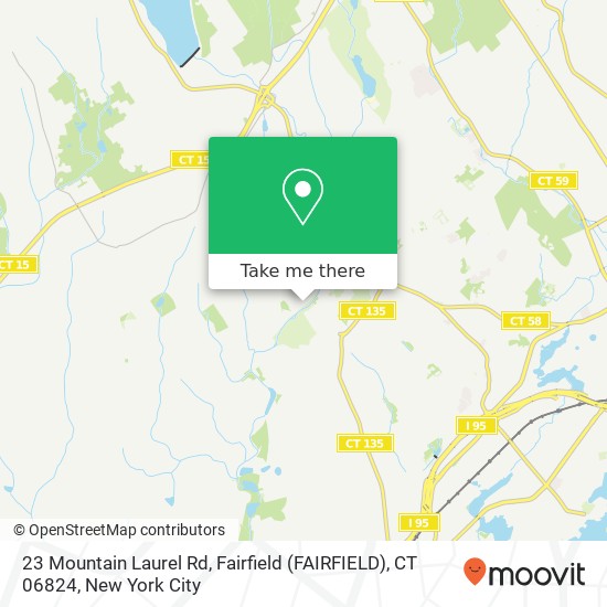 23 Mountain Laurel Rd, Fairfield (FAIRFIELD), CT 06824 map