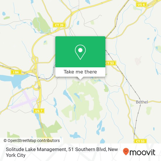 Mapa de Solitude Lake Management, 51 Southern Blvd