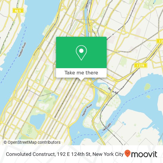 Convoluted Construct, 192 E 124th St map