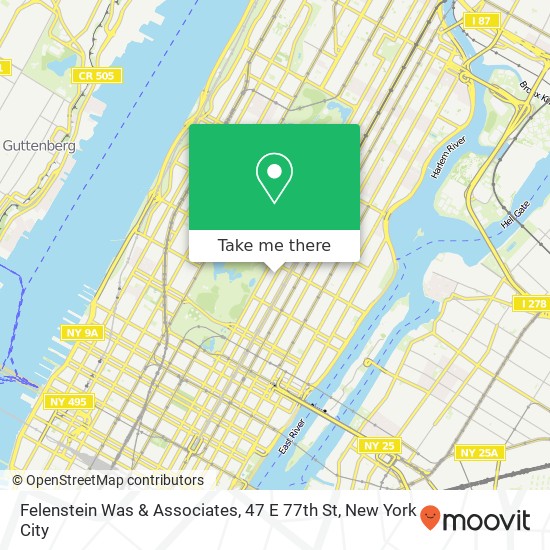 Felenstein Was & Associates, 47 E 77th St map