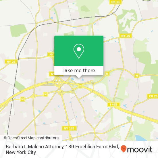 Mapa de Barbara L Maleno Attorney, 180 Froehlich Farm Blvd