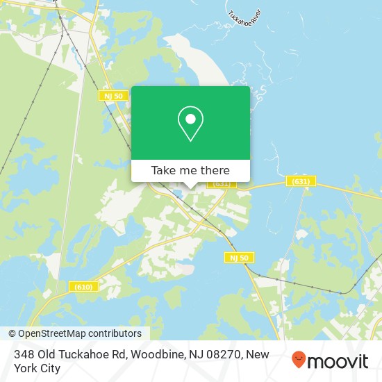 Mapa de 348 Old Tuckahoe Rd, Woodbine, NJ 08270