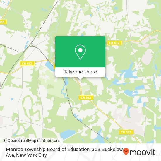 Mapa de Monroe Township Board of Education, 358 Buckelew Ave