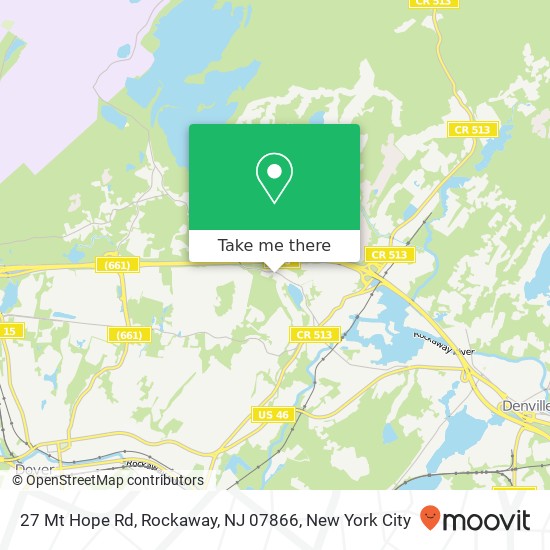 Mapa de 27 Mt Hope Rd, Rockaway, NJ 07866