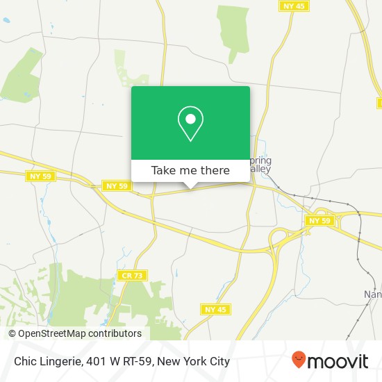 Mapa de Chic Lingerie, 401 W RT-59