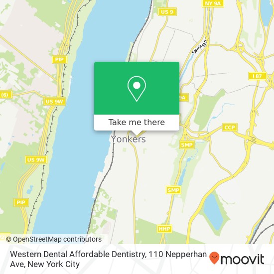 Western Dental Affordable Dentistry, 110 Nepperhan Ave map