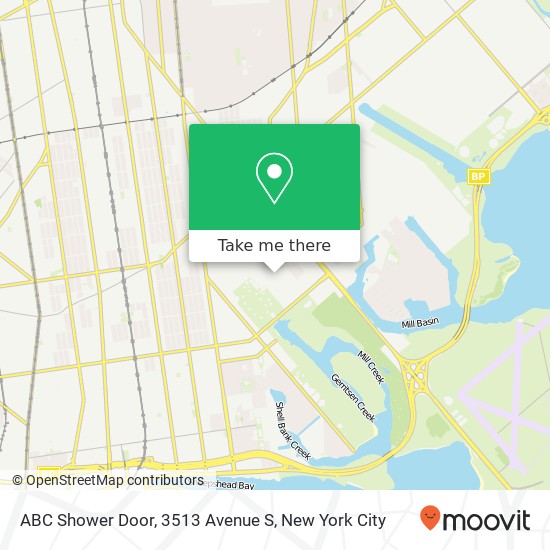 Mapa de ABC Shower Door, 3513 Avenue S