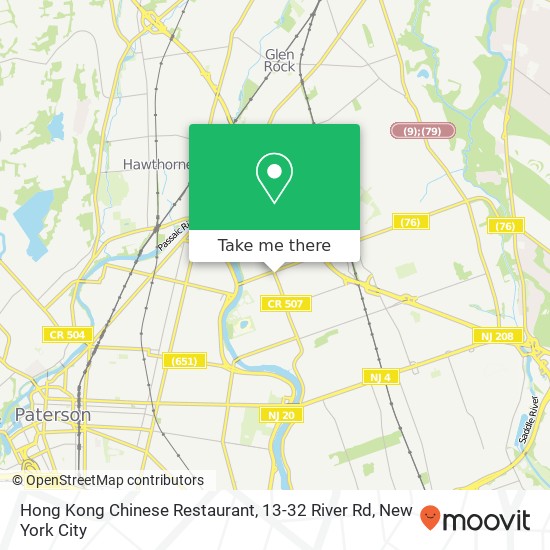 Mapa de Hong Kong Chinese Restaurant, 13-32 River Rd