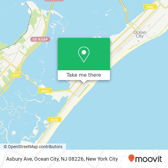 Mapa de Asbury Ave, Ocean City, NJ 08226