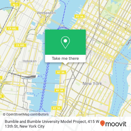 Bumble and Bumble University Model Project, 415 W 13th St map