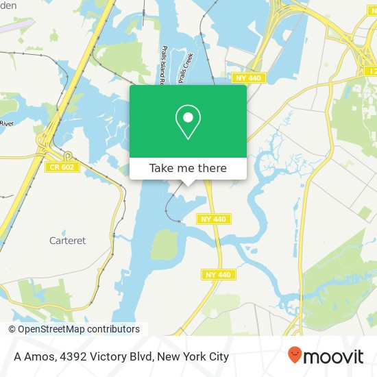 A Amos, 4392 Victory Blvd map