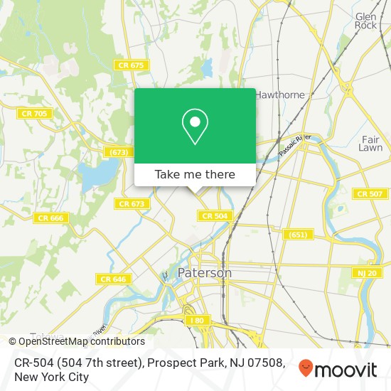 CR-504 (504 7th street), Prospect Park, NJ 07508 map