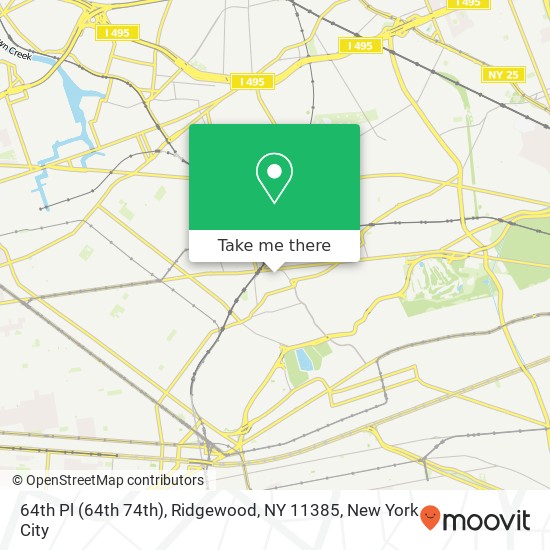 64th Pl (64th 74th), Ridgewood, NY 11385 map