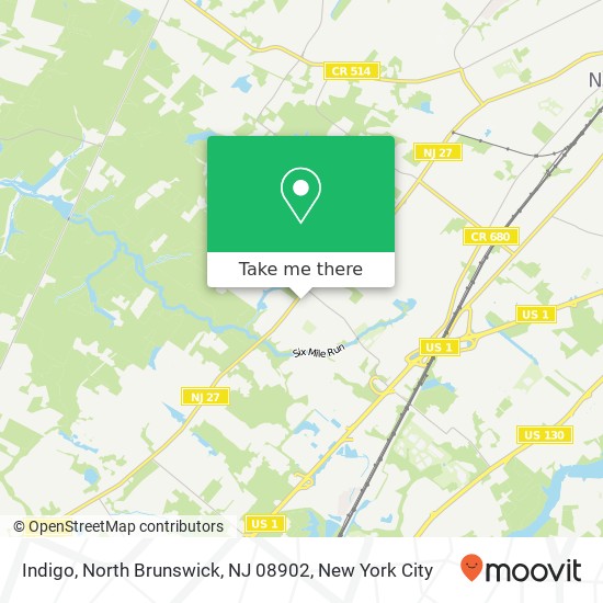 Mapa de Indigo, North Brunswick, NJ 08902