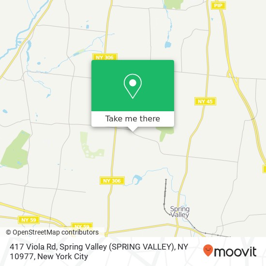 Mapa de 417 Viola Rd, Spring Valley (SPRING VALLEY), NY 10977