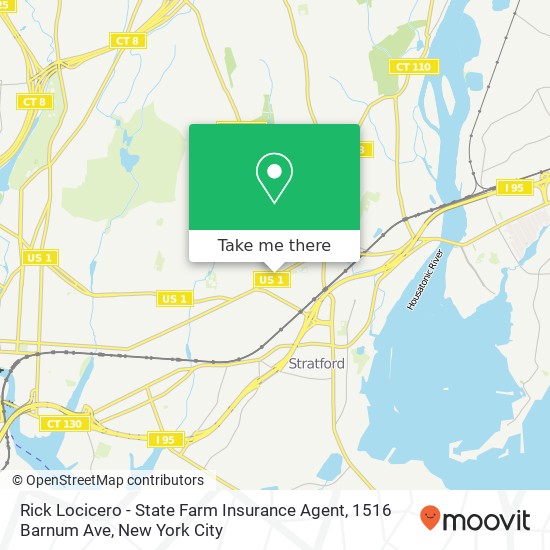 Mapa de Rick Locicero - State Farm Insurance Agent, 1516 Barnum Ave