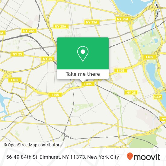 Mapa de 56-49 84th St, Elmhurst, NY 11373
