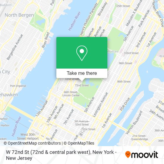 Mapa de W 72nd St (72nd & central park west)