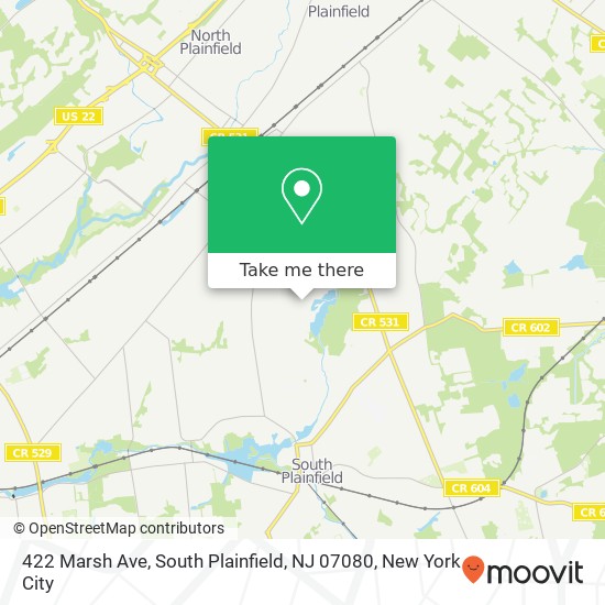 422 Marsh Ave, South Plainfield, NJ 07080 map