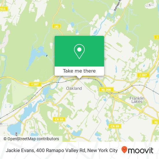 Jackie Evans, 400 Ramapo Valley Rd map