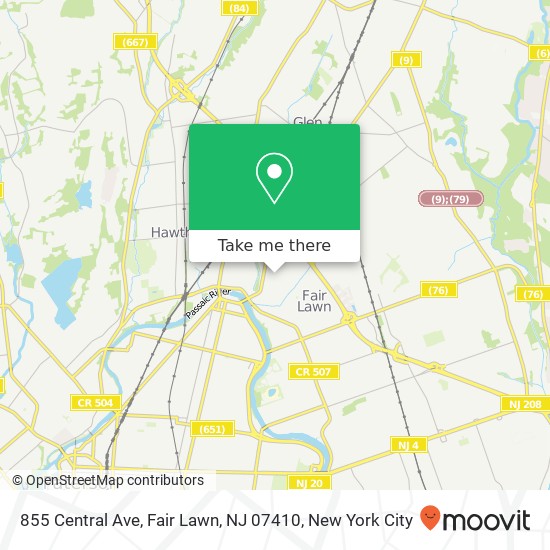 855 Central Ave, Fair Lawn, NJ 07410 map
