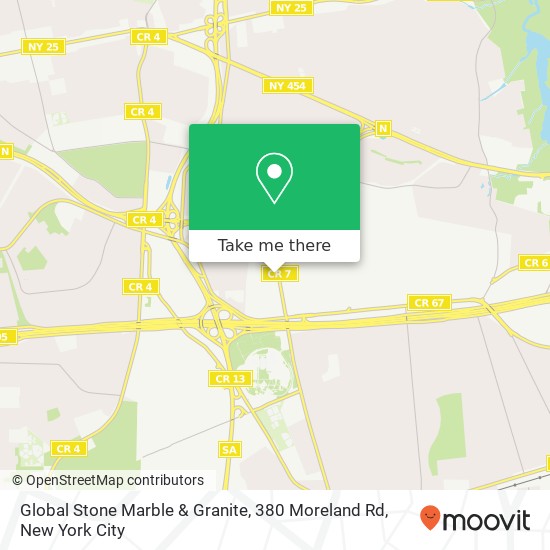Mapa de Global Stone Marble & Granite, 380 Moreland Rd