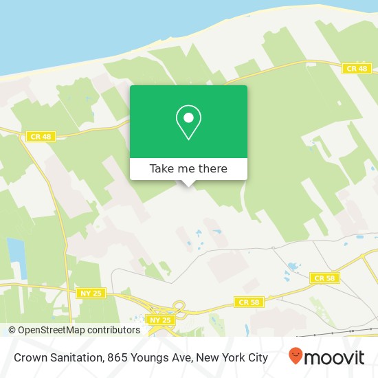 Mapa de Crown Sanitation, 865 Youngs Ave