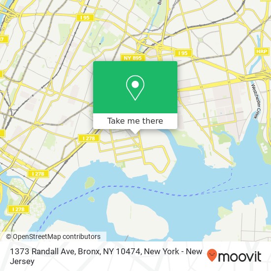 Mapa de 1373 Randall Ave, Bronx, NY 10474