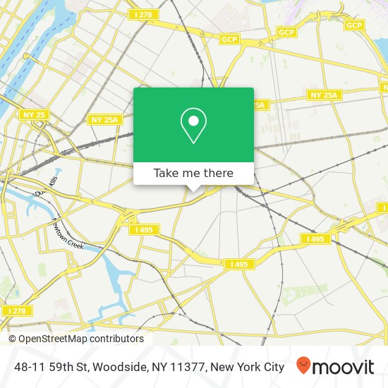 Mapa de 48-11 59th St, Woodside, NY 11377
