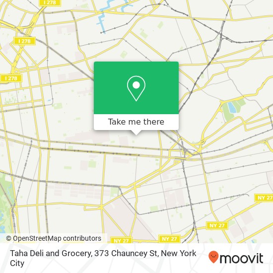 Mapa de Taha Deli and Grocery, 373 Chauncey St