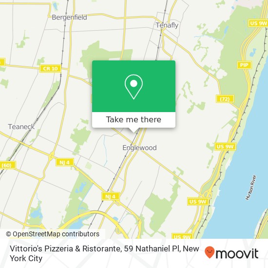 Vittorio's Pizzeria & Ristorante, 59 Nathaniel Pl map