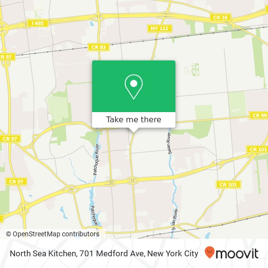 Mapa de North Sea Kitchen, 701 Medford Ave