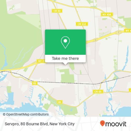 Servpro, 80 Bourne Blvd map
