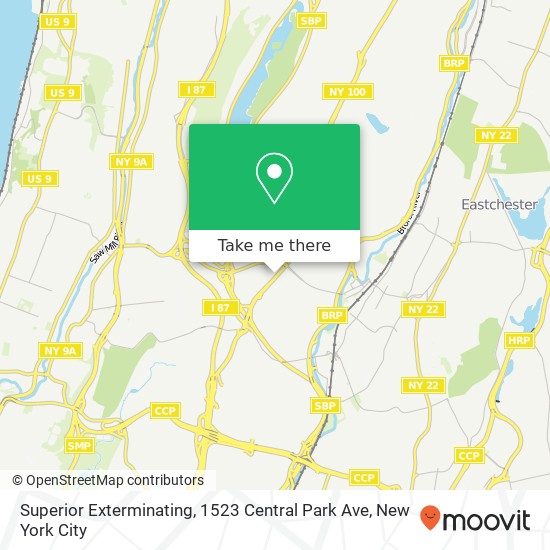 Mapa de Superior Exterminating, 1523 Central Park Ave
